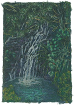 waterfall and jungle pool